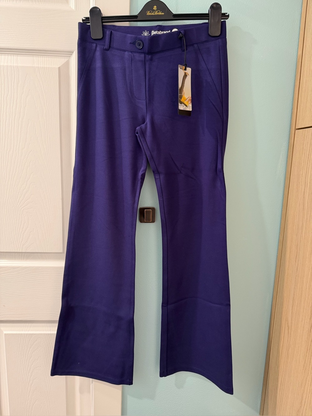 Betabrand Amethyst Twill Small Petite Bootcut Yoga Dress Pants 30” Inseam